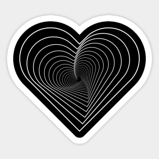 Cascading Heart Valentine's Day Sticker
